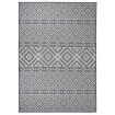 Alfombra de exterior de tejido plano rayas azules 140x200 cm