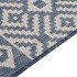 Alfombra de exterior de tejido plano rayas azules 140x200