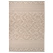 Alfombra de exterior de tejido plano rayas marrones 120x170 cm
