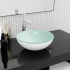 Lavabo de vidrio templado blanco 35x12