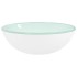 Lavabo de vidrio templado blanco 35x12