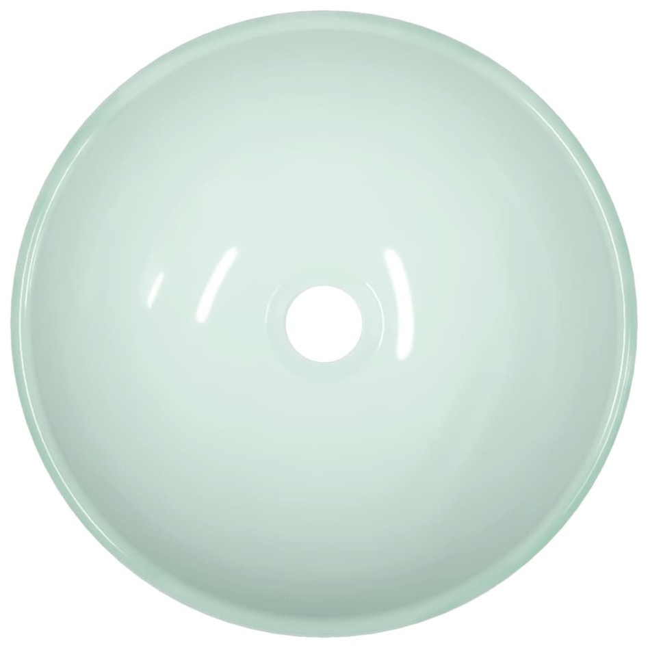 Lavabo de vidrio templado blanco 35x12