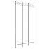Biombo divisor de 3 paneles de tela blanco 120x220