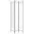 Biombo divisor de 3 paneles de tela blanco 120x220