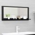 Espejo de baño madera contrachapada negro 90x10,5x37
