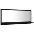 Espejo de baño madera contrachapada negro 90x10,5x37