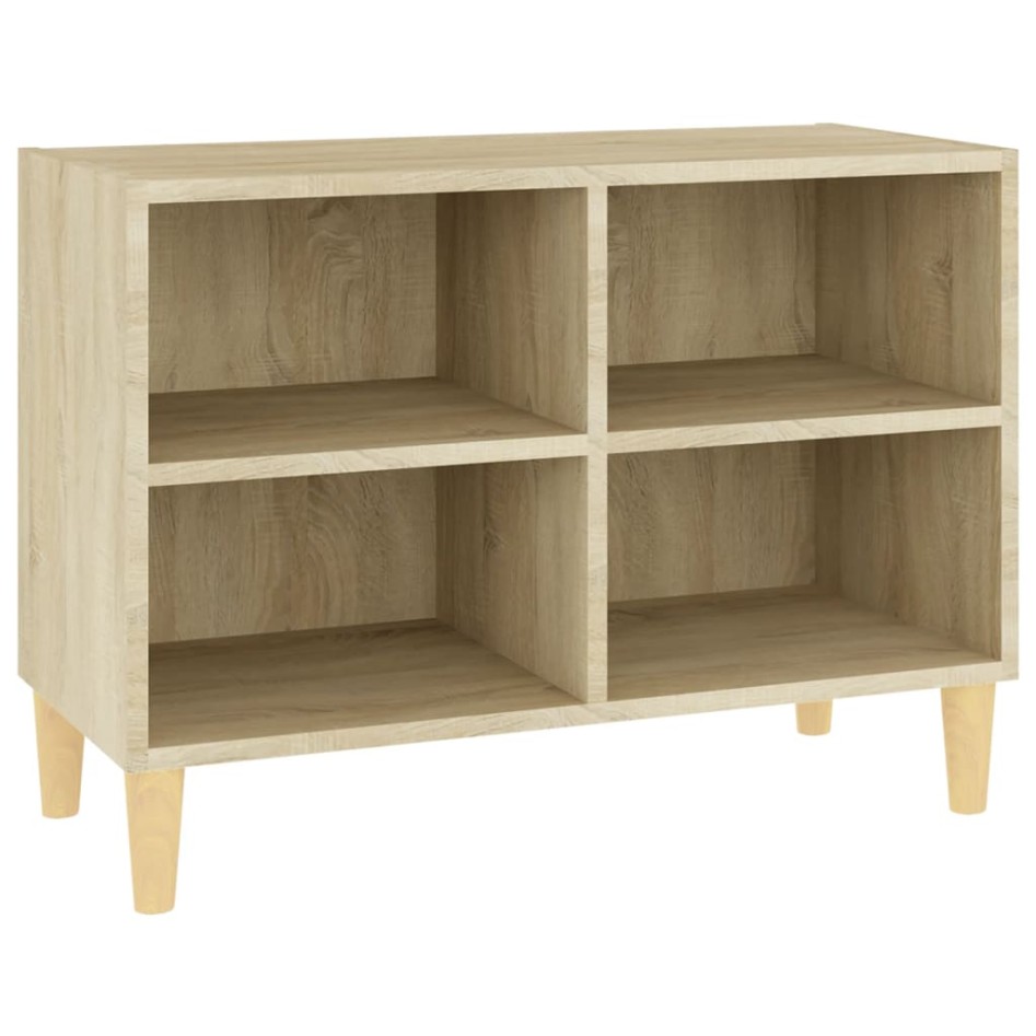 Mueble de TV patas de madera maciza roble Sonoma