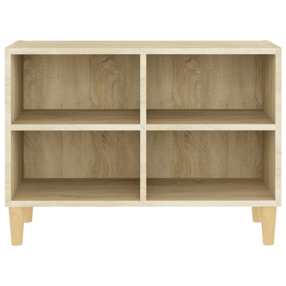 Mueble de TV patas de madera maciza roble Sonoma