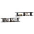 Estantes de pared 2 uds madera contrachapada negro 105x18x20