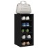 Mueble zapatero de madera contrachapada negro 31,5x35x70