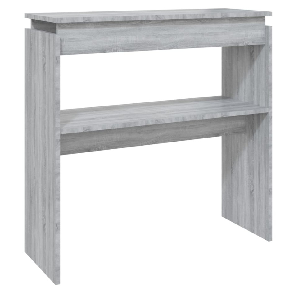 Mesa consola madera contrachapada gris Sonoma 80x30x80