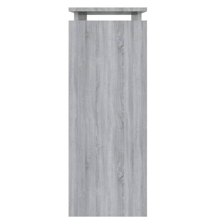 Mesa consola madera contrachapada gris Sonoma 80x30x80