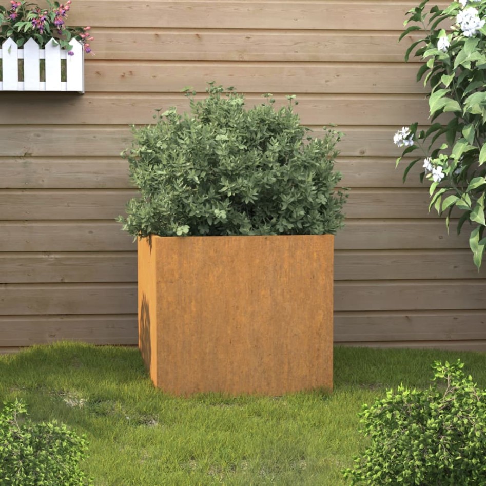 Jardinera de acero corten 42x40x39