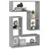 Estante pared 2 uds madera contrachapada gris Sonoma