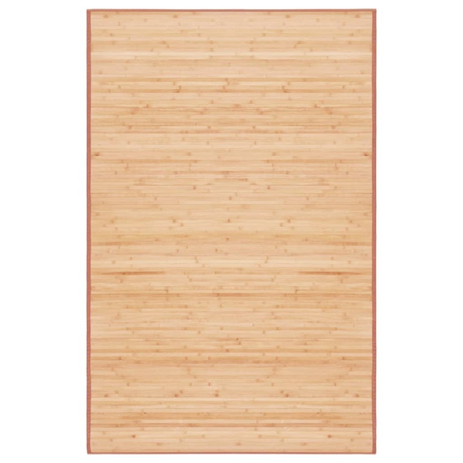 Alfombra de bambú marrón 100x160