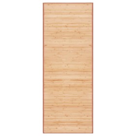 Alfombra de bambú marrón 80x200