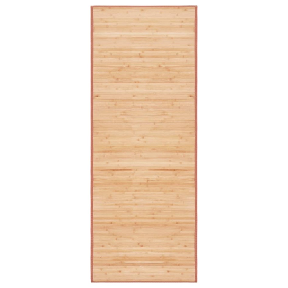 Alfombra de bambú marrón 80x200