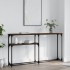 Mesa consola madera de ingeniería marrón roble 145x22,5x75