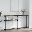 Mesa consola madera de ingeniería marrón roble 145x22,5x75 cm