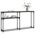 Mesa consola madera de ingeniería marrón roble 145x22,5x75