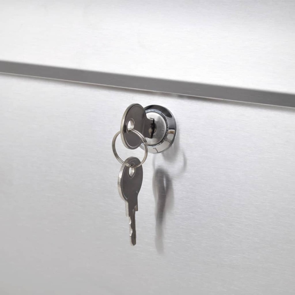 Buzón alargado de acero