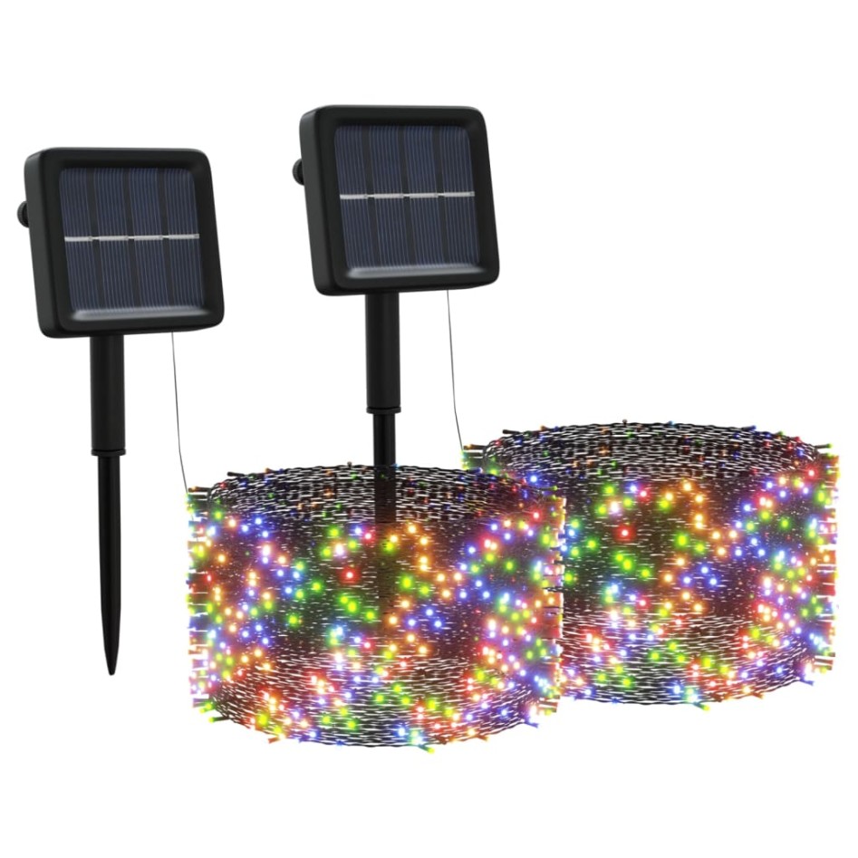 Tiras de luces solares LED 2 uds de colores
