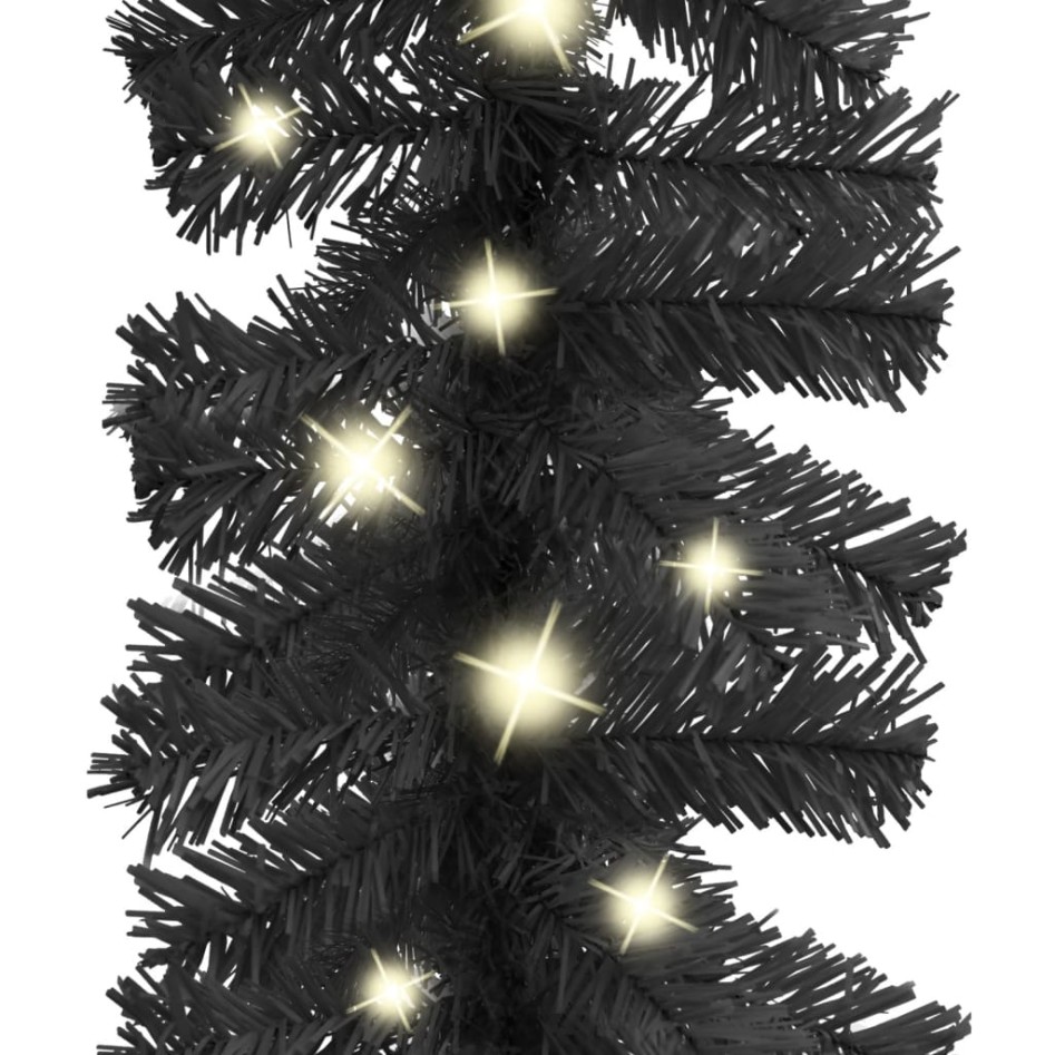 Guirnalda de Navidad con luces LED negro 5