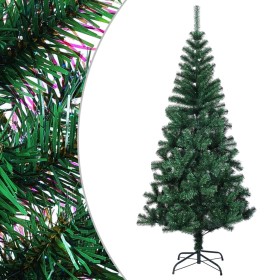 Árbol de Navidad artificial puntas iridiscentes PVC verde