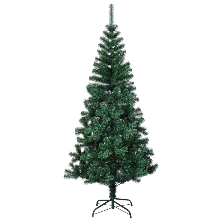 Árbol de Navidad artificial puntas iridiscentes PVC verde