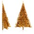 Medio árbol de Navidad artificial con soporte PET dorado 240