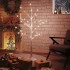 Abedul artificial blanco con 48 LED blanco cálido 120