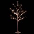 Abedul artificial blanco con 48 LED blanco cálido 120