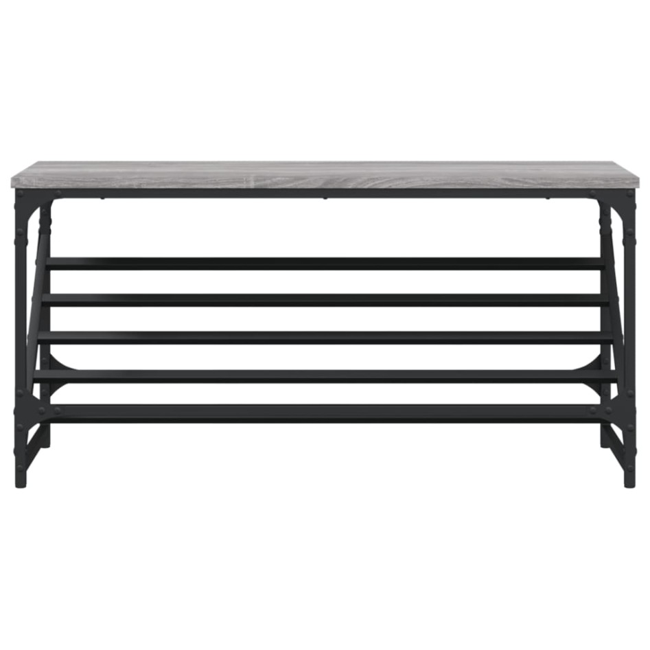 Mueble zapatero madera de ingeniería gris Sonoma 90x30x45