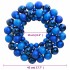 Corona de Navidad poliestireno azul 45