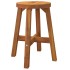 Taburete redondo madera maciza de acacia marrón 38x38x45