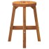 Taburete redondo madera maciza de acacia marrón 38x38x45