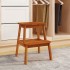 Taburete 2 peldaños madera maciza de acacia 40x38x50