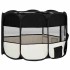 Parque de perros plegable y bolsa transporte negro
