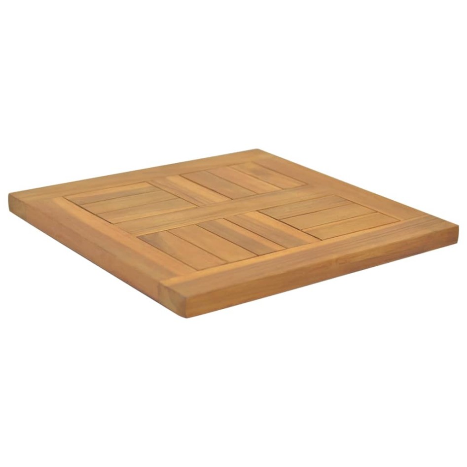 Tablero de mesa cuadrado madera maciza de teca 40x40x2,5