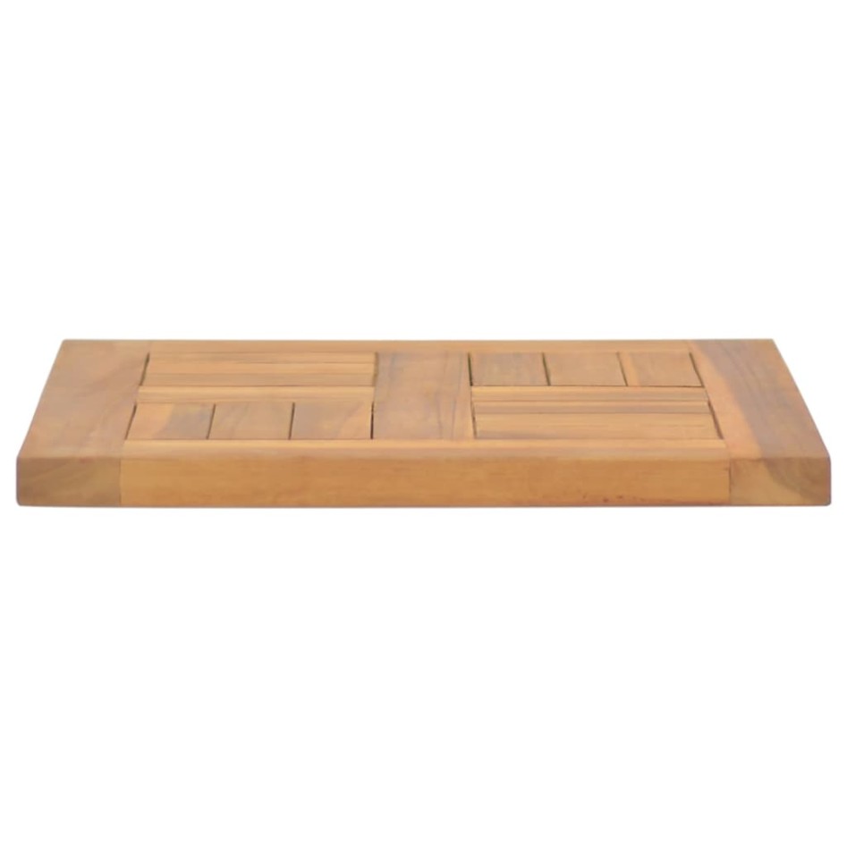 Tablero de mesa cuadrado madera maciza de teca 40x40x2,5