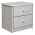 Mesita de noche de madera maciza de pino 43x34x40