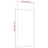 Espejo de puerta cristal y aluminio dorado 40x80