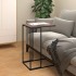 Mesa auxiliar de madera de ingeniería negro 40x30x59