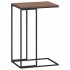 Mesa auxiliar de madera de ingeniería negro 40x30x59