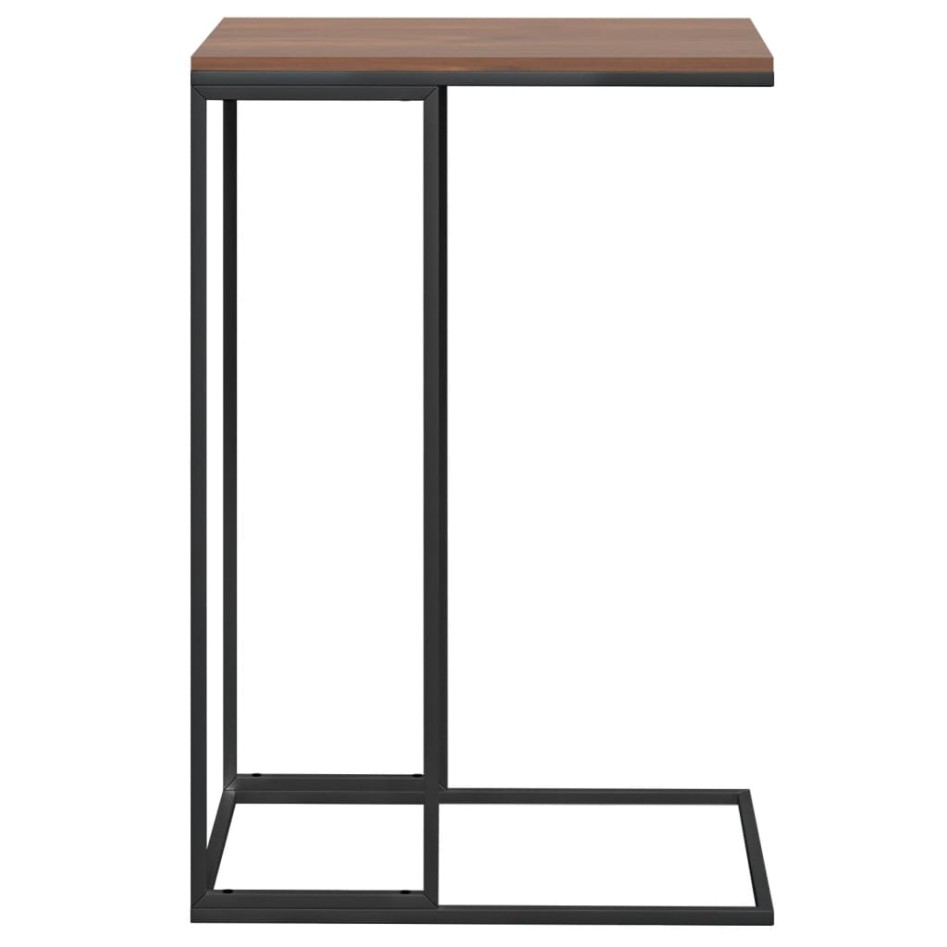 Mesa auxiliar de madera de ingeniería negro 40x30x59