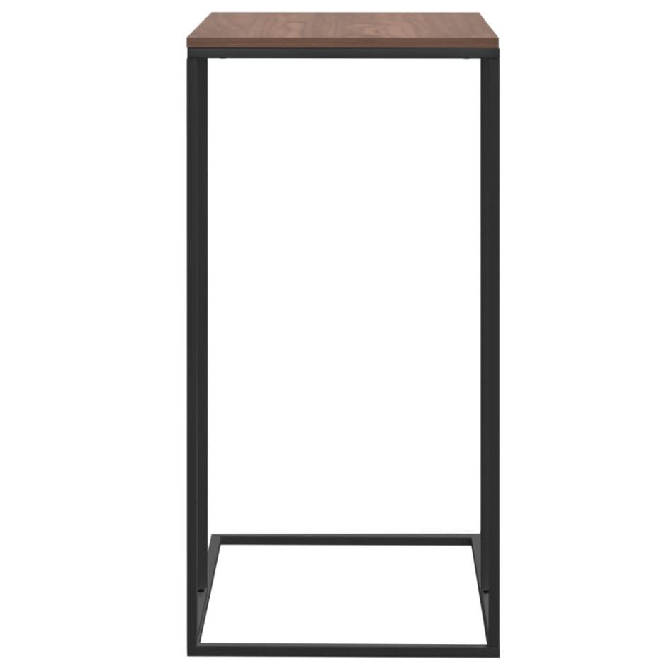 Mesa auxiliar de madera de ingeniería negro 40x30x59