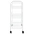 Carrito de cocina 3 niveles hierro blanco 46x26x64
