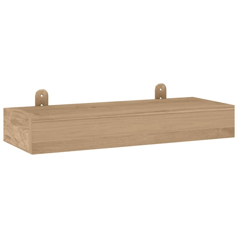 Estantes de pared 2 unidades madera maciza de teca 40x15x4