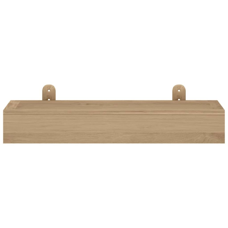 Estantes de pared 2 unidades madera maciza de teca 40x15x4