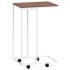 Mesa auxiliar con ruedas madera ingeniería blanco 40x30x63,5